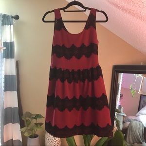 Burgundy cocktail dress
